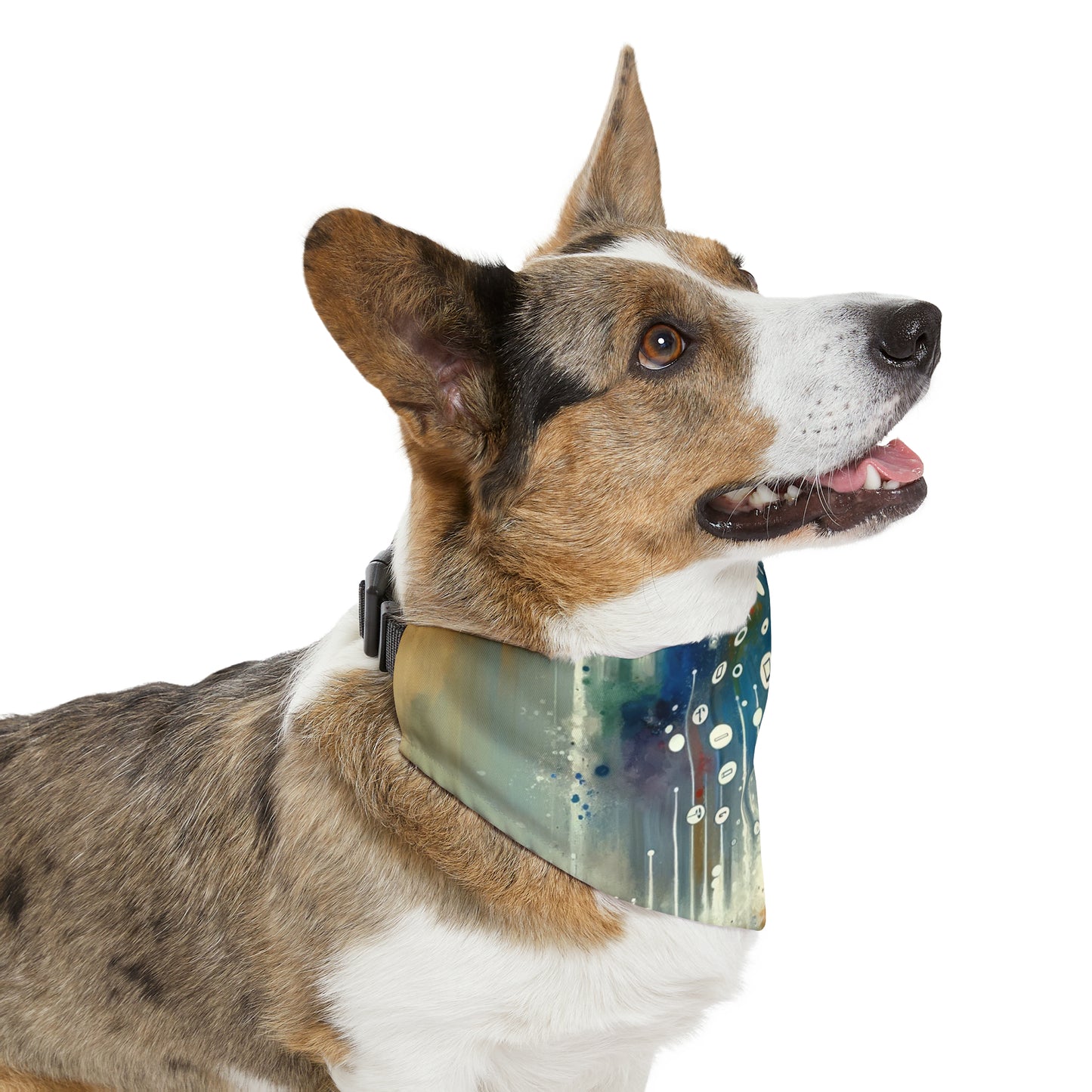 Tachism Digital Escape Pet Bandana Collar