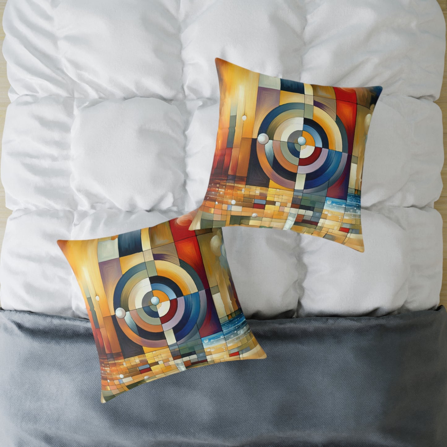 Oneness Through Tachism Spun Polyester Pillow