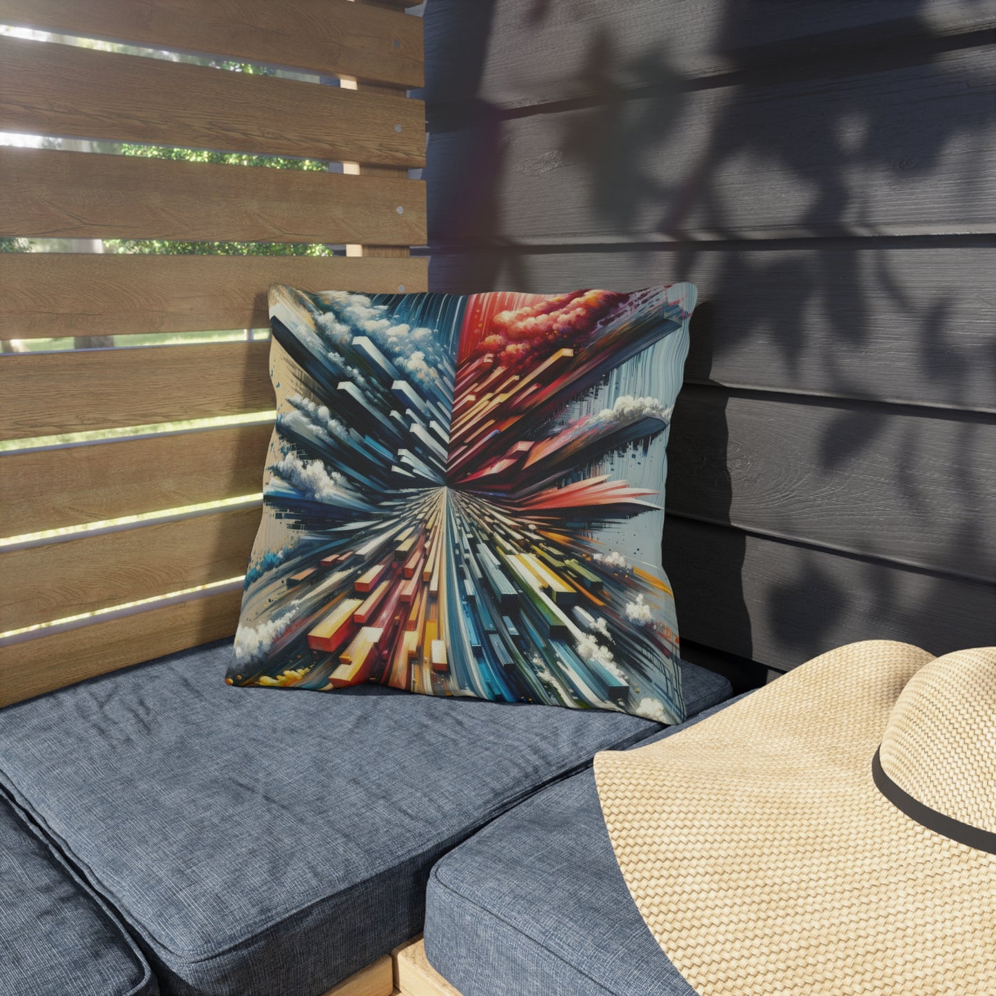 Rapid Perspective Shift Outdoor Pillows