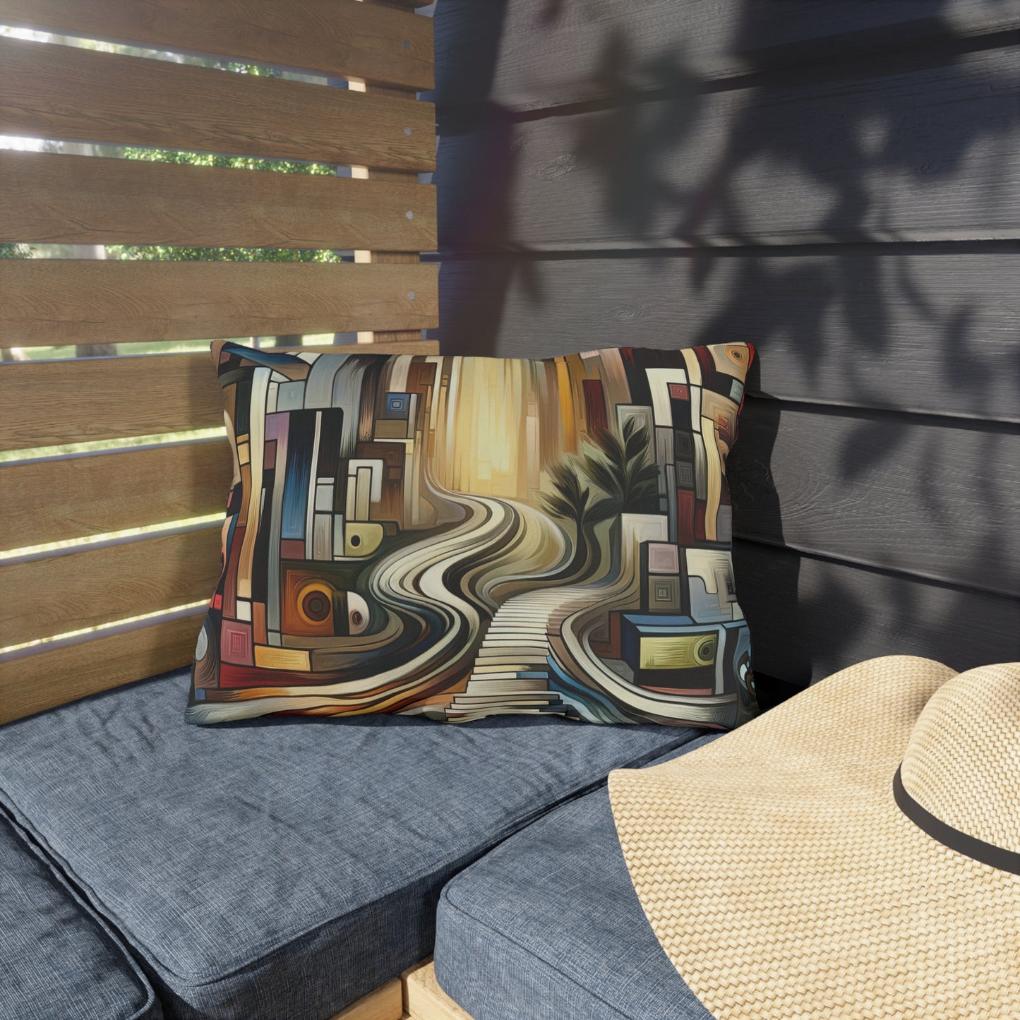 Relatable Journey Abstraction Outdoor Pillows