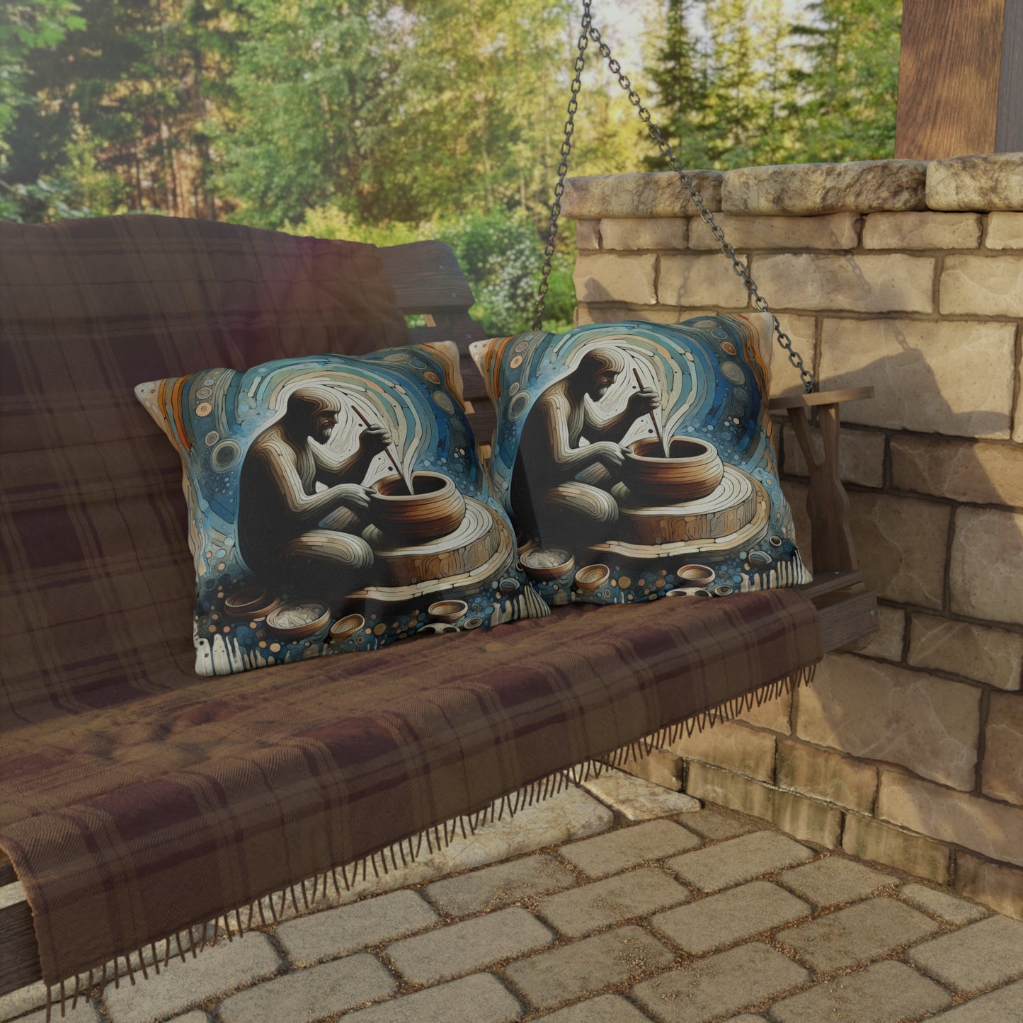 Crafting Semantic Pottery Outdoor Pillows