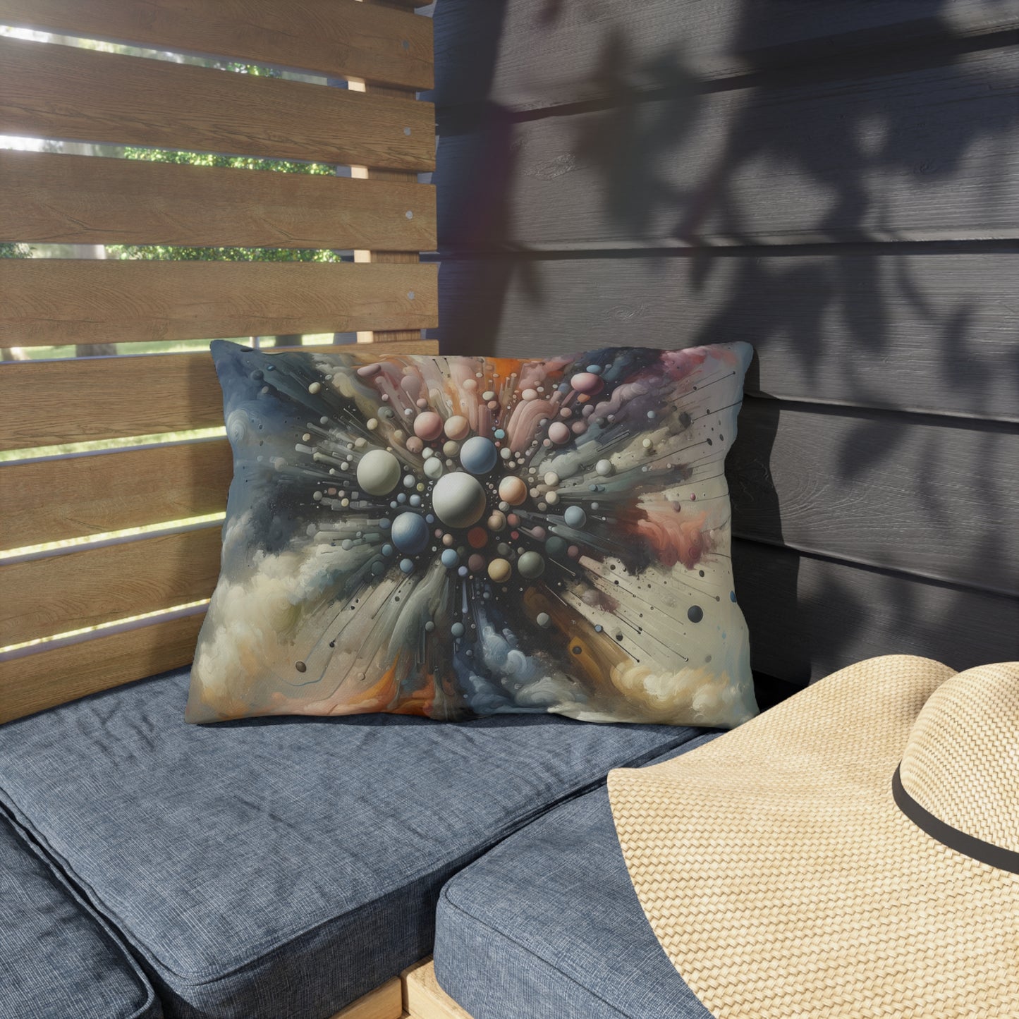 Impactful Deeds Ripple Outdoor Pillows