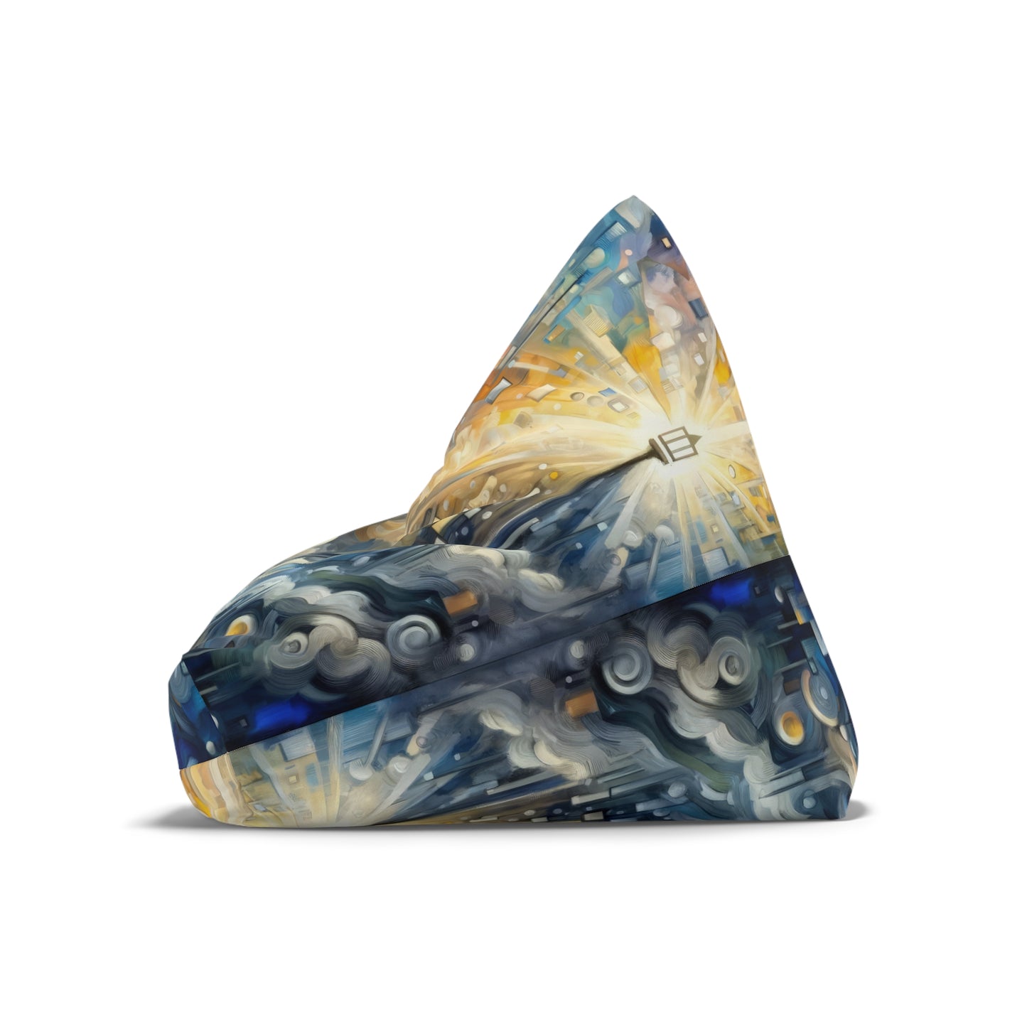 Adrift Beacon Tachism Bean Bag Chair Cover