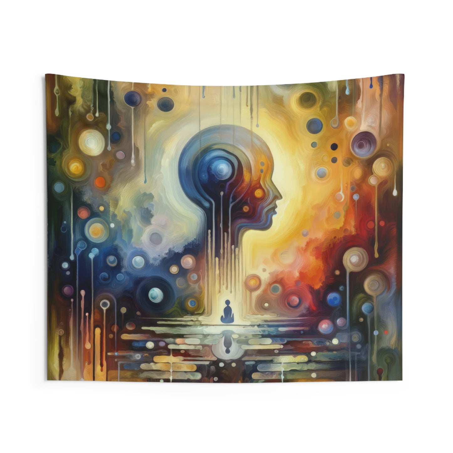 Reflective Oneness Healing Indoor Wall Tapestries
