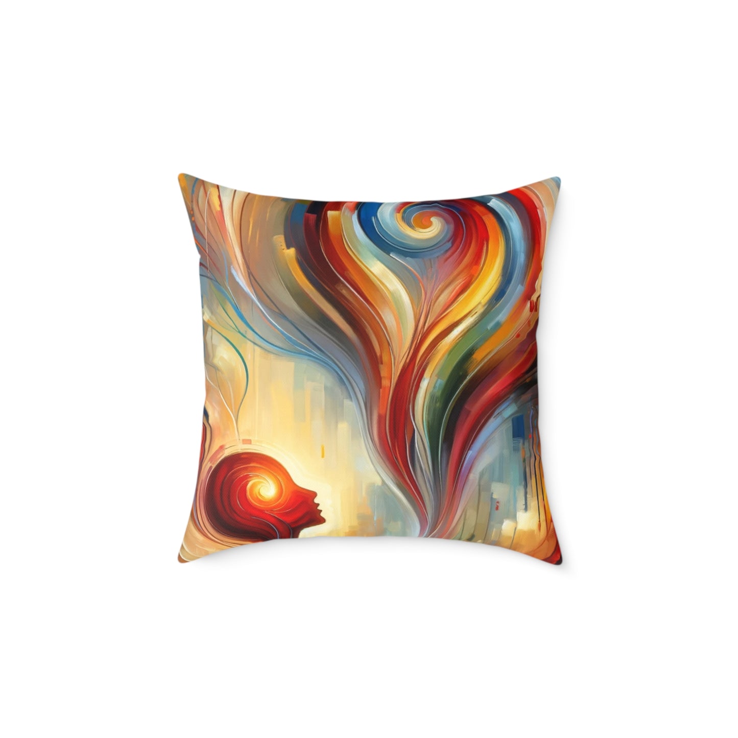 Empathetic Spiral Dialogue Spun Polyester Pillow