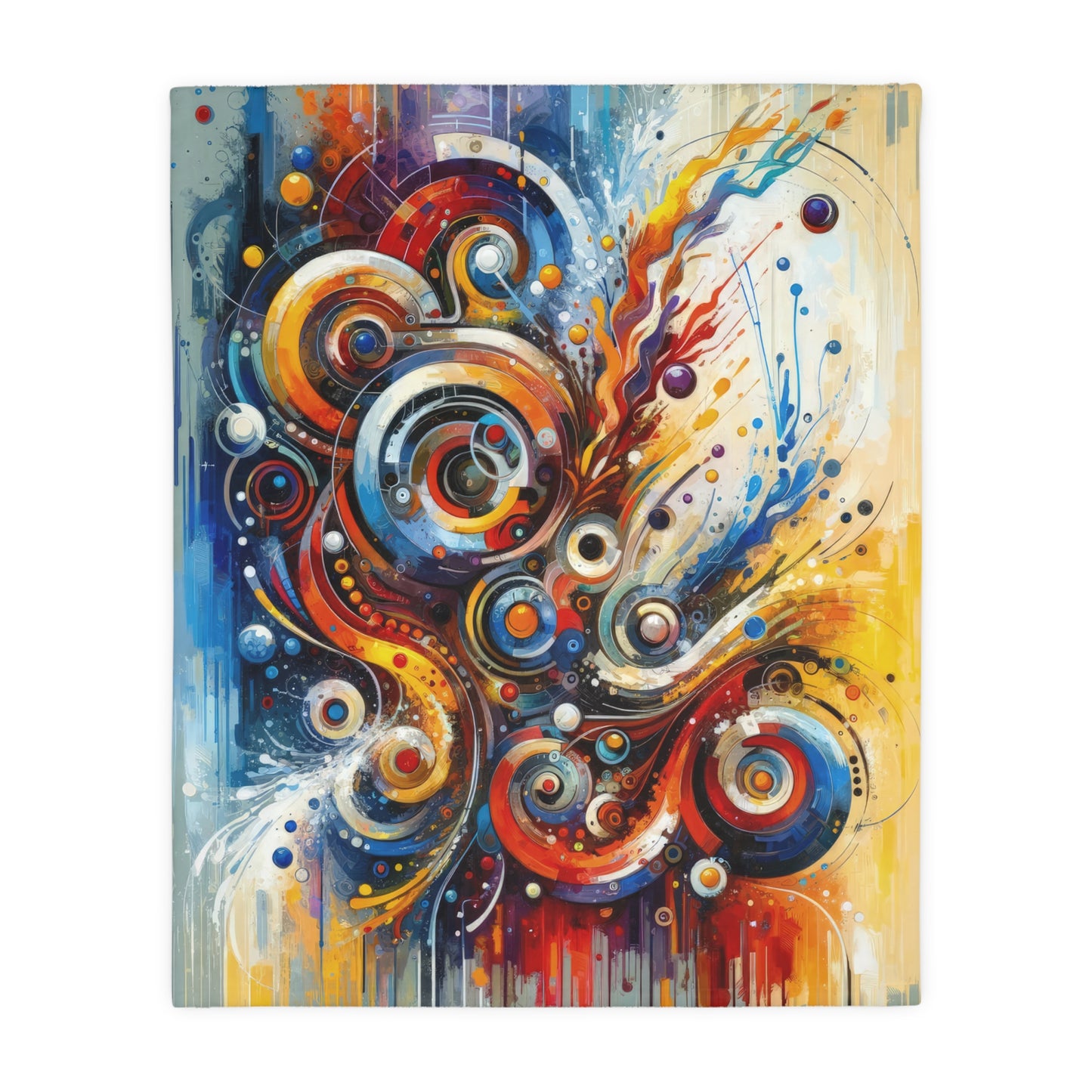 Harmonic Abstract Synergy Velveteen Microfiber Blanket (Two-sided print)