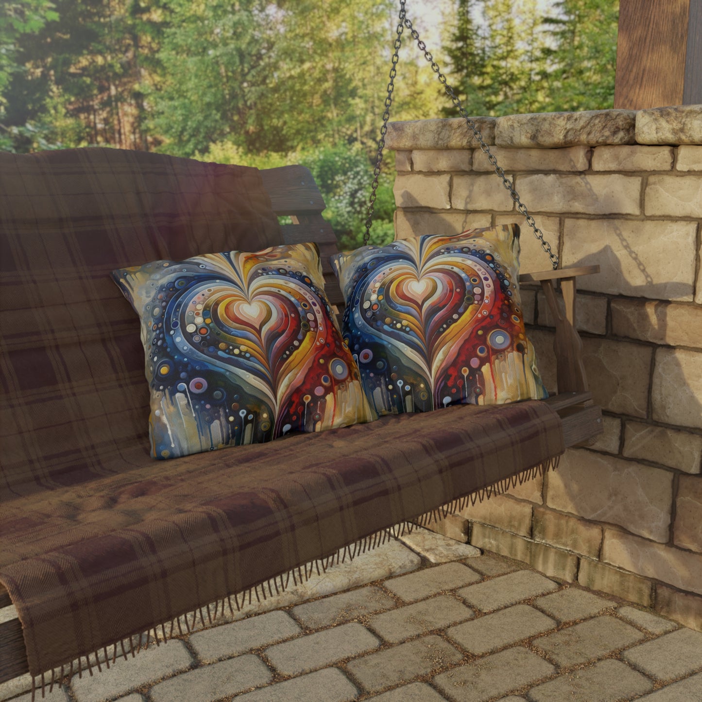 Harmonic Heart Essence Outdoor Pillows
