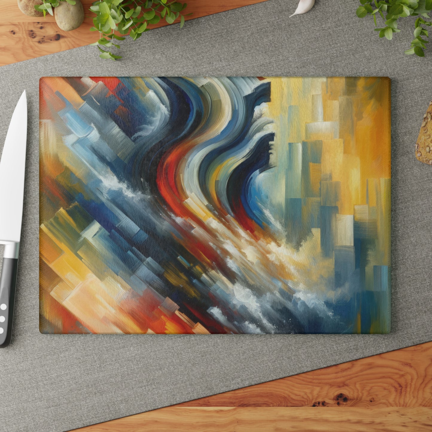 Persistence Force Abstract Glass Cutting Board
