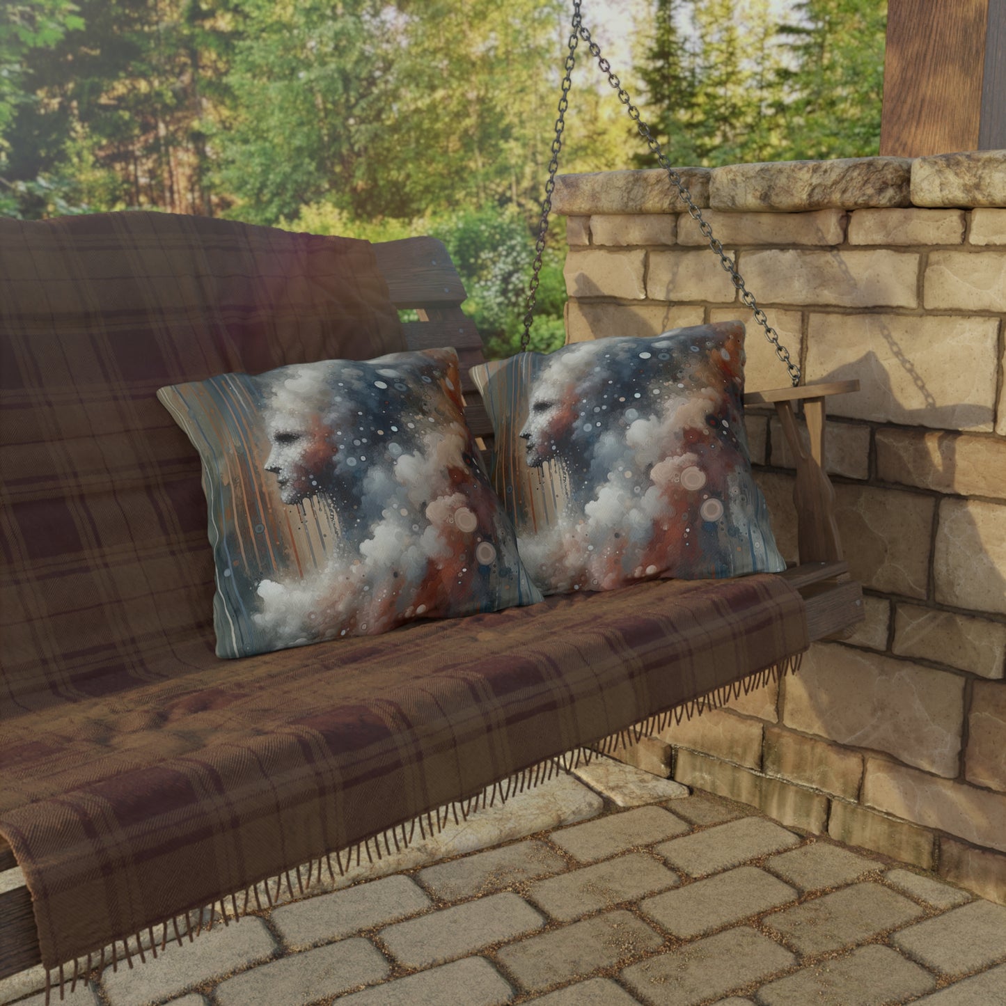 Ephemeral Hour Residue Outdoor Pillows