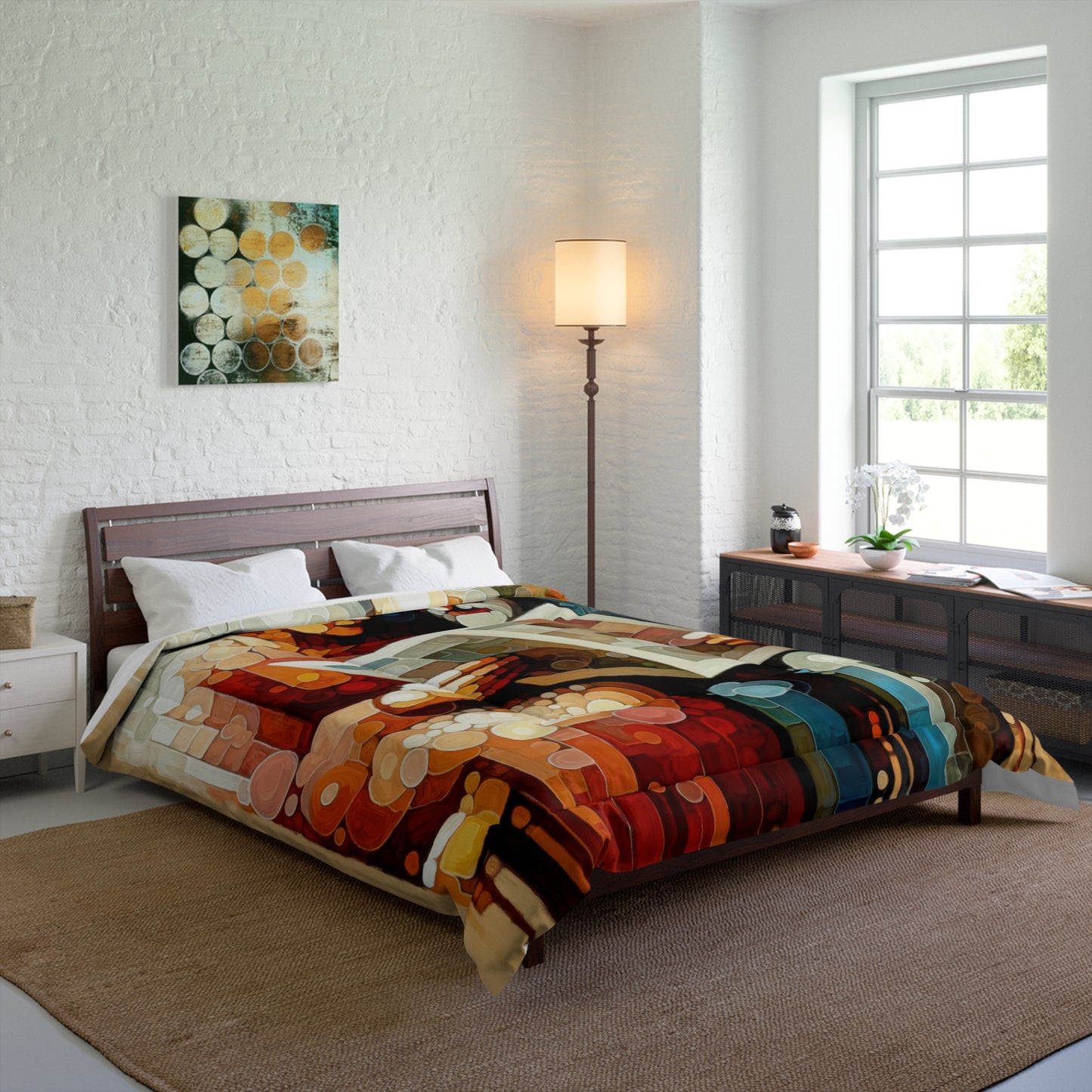 Elderly Unity Tachism Comforter