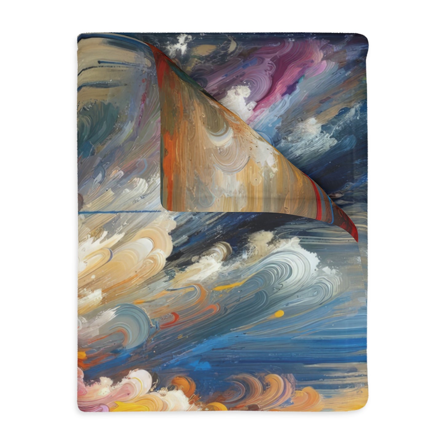Grandiose Transformation Tachism Velveteen Microfiber Blanket (Two-sided print)