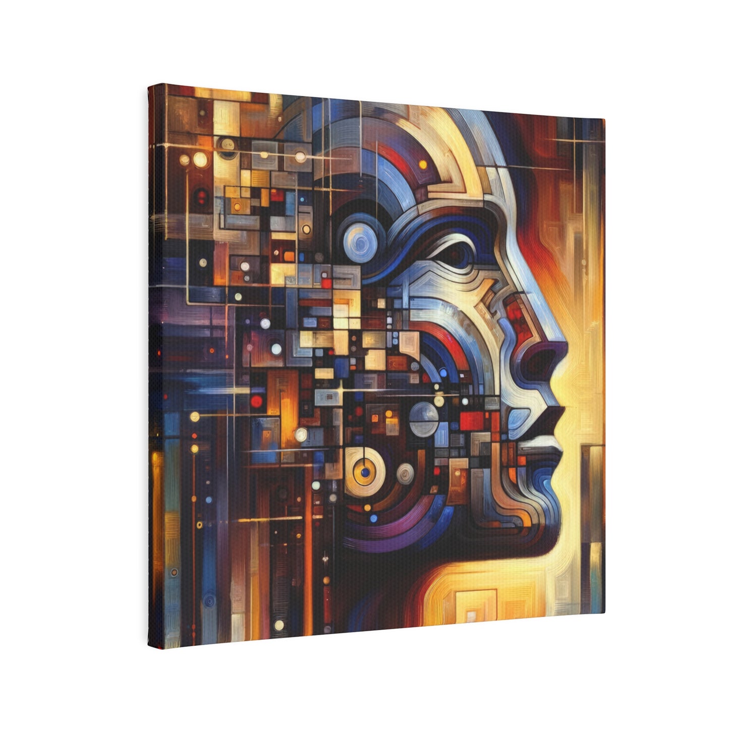 Reflective Tachism Shield Canvas Photo Tile