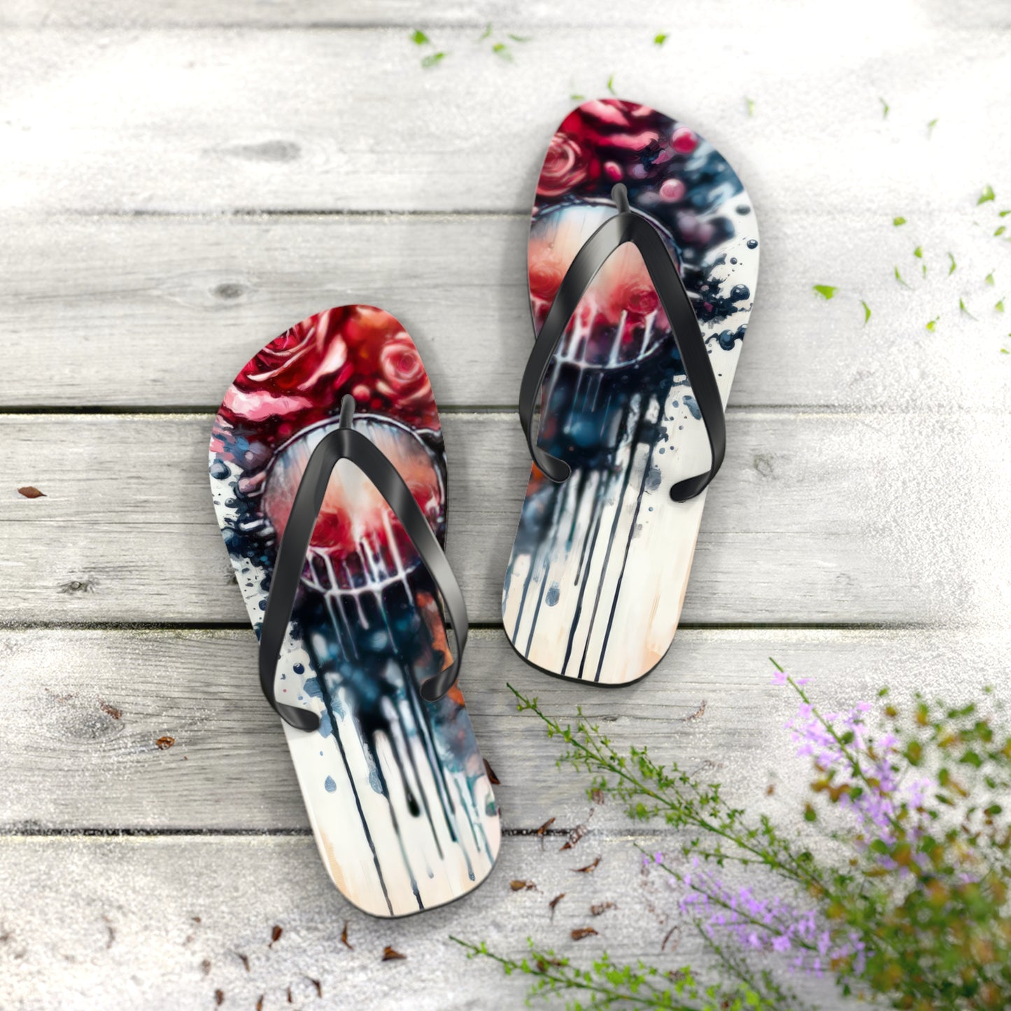 Perception Cleansing Tachism Flip Flops