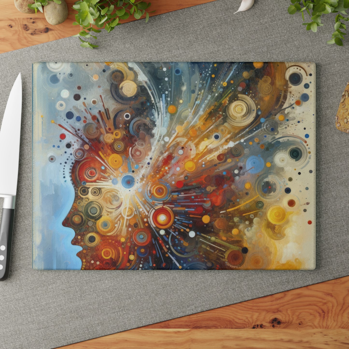 Desire Visualization Tachism Glass Cutting Board