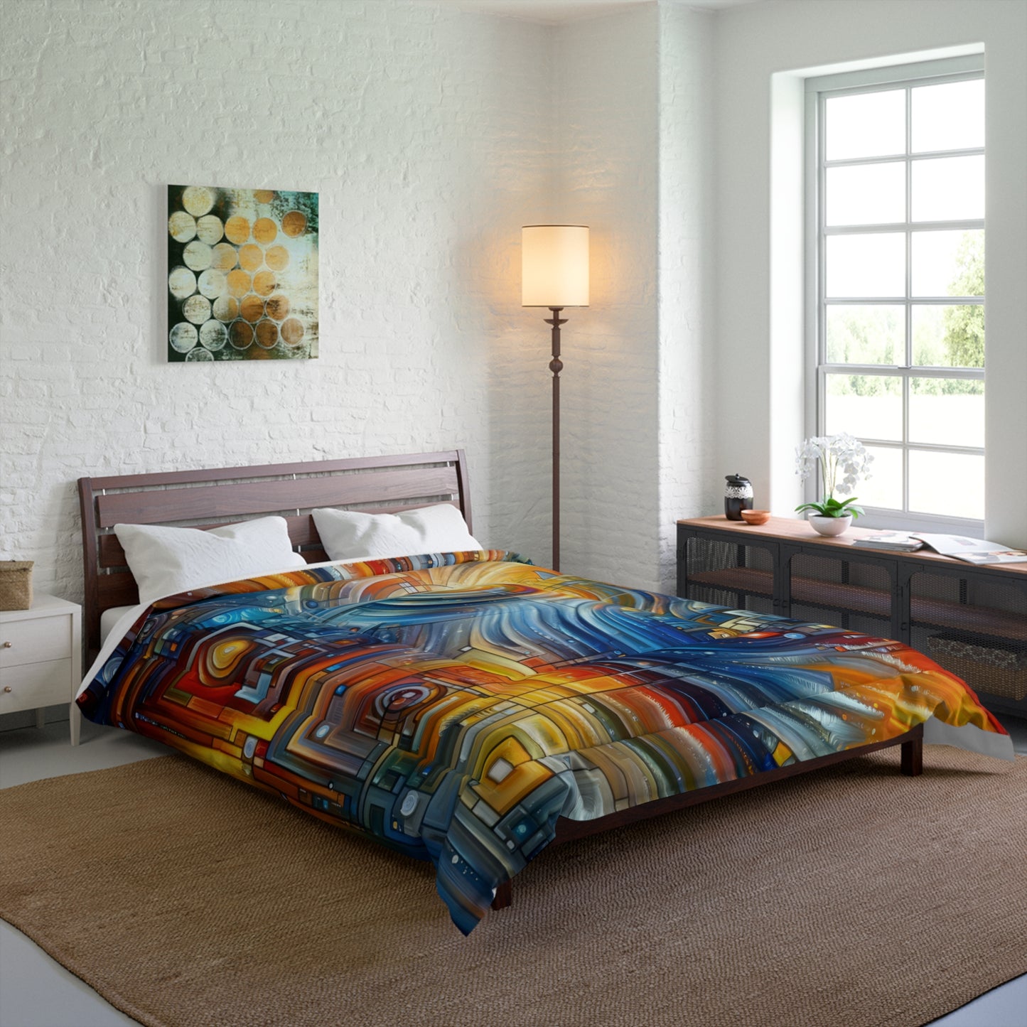 Digital Tachism Connectivity Comforter