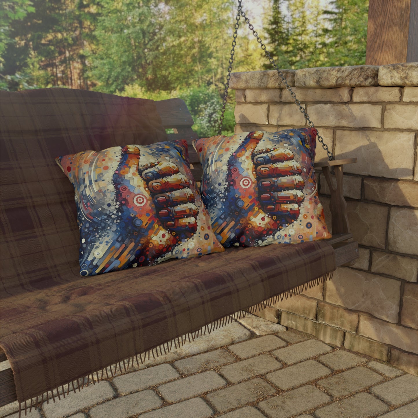 Digital Gratitude Nod Outdoor Pillows