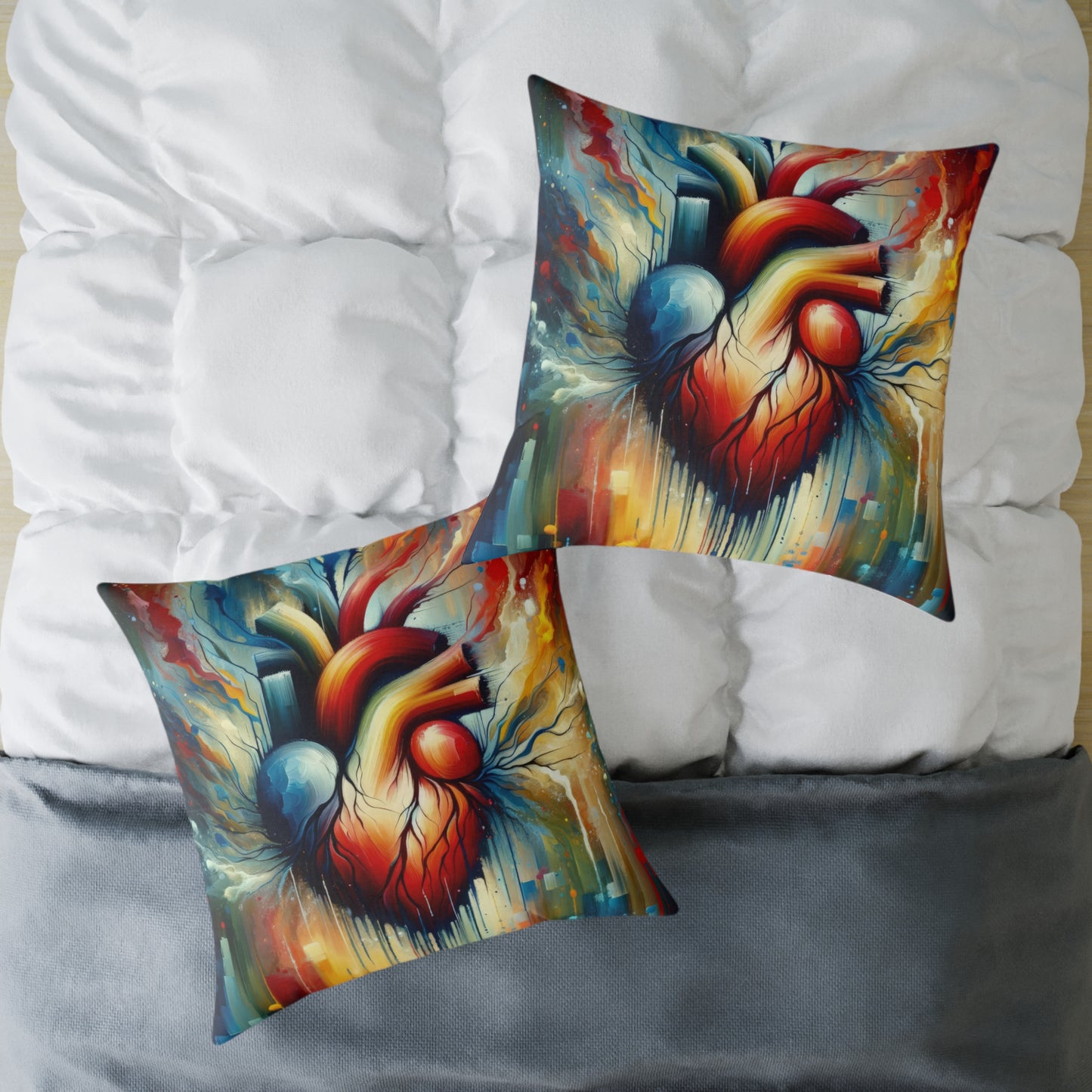 Humanity Heart Unveiled Spun Polyester Pillow