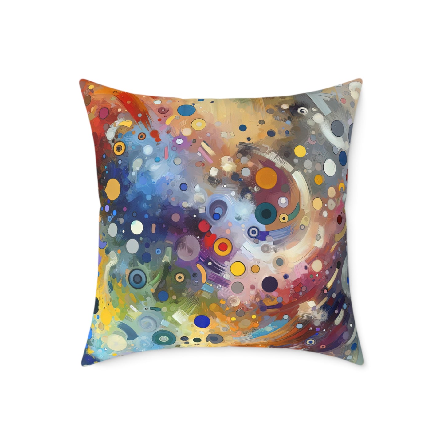 Humorous Unified Tachism Spun Polyester Pillow