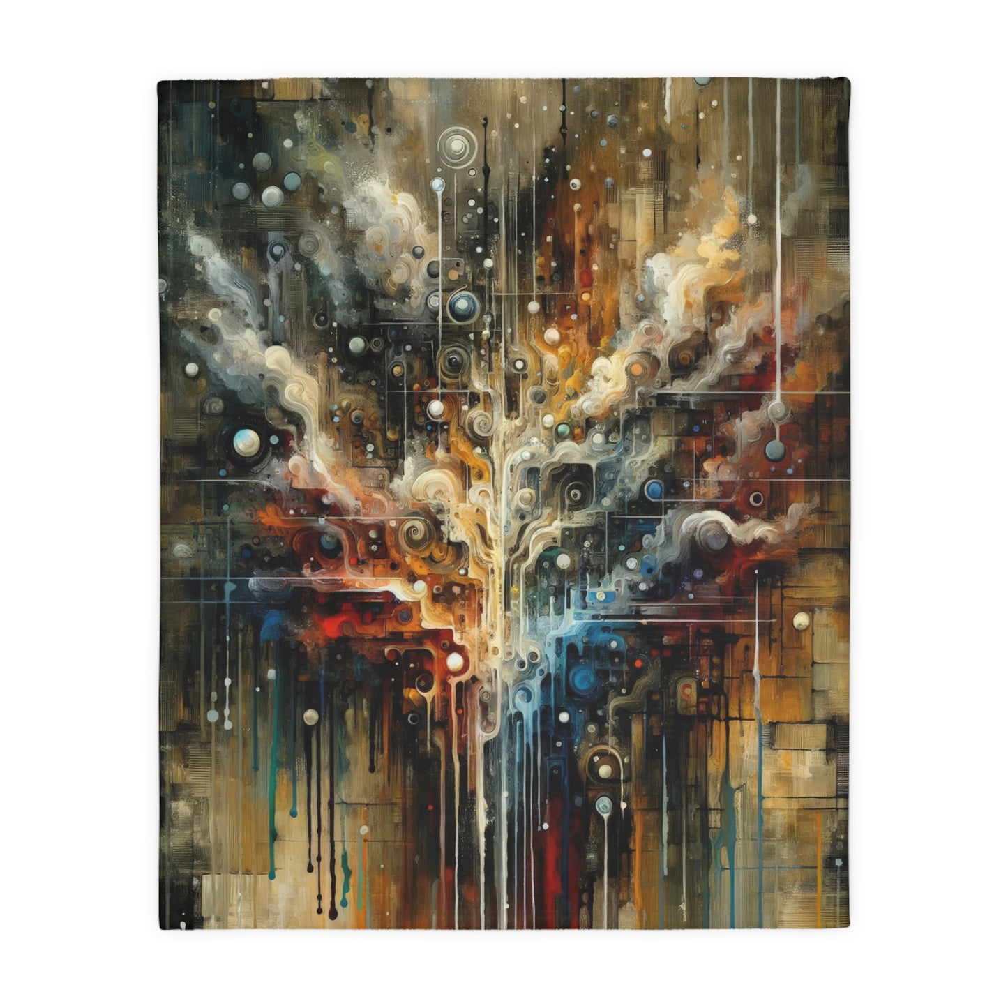 Integral Stewardship Abstract Velveteen Microfiber Blanket (Two-sided print)