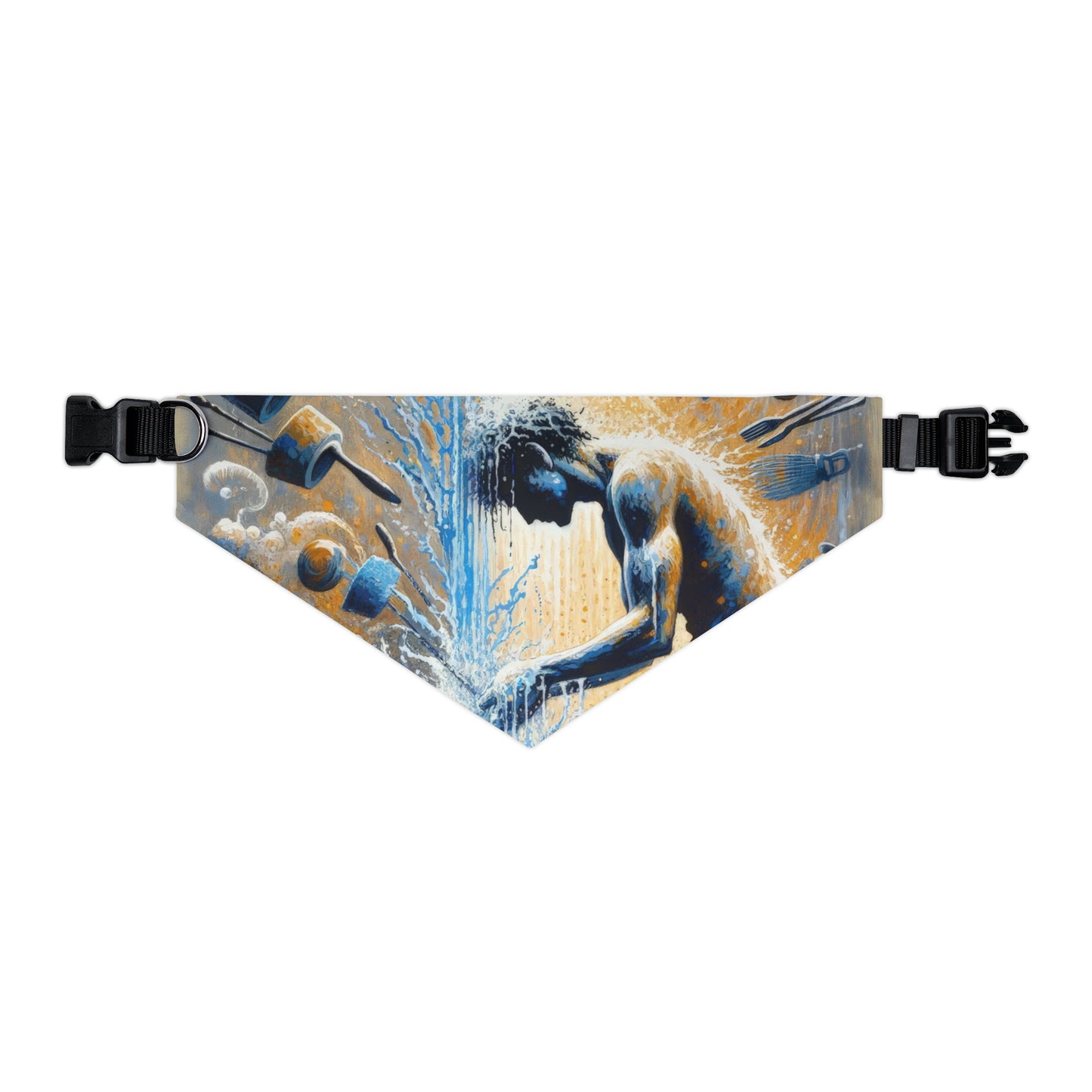 Meditative Kinetic Tachism Pet Bandana Collar
