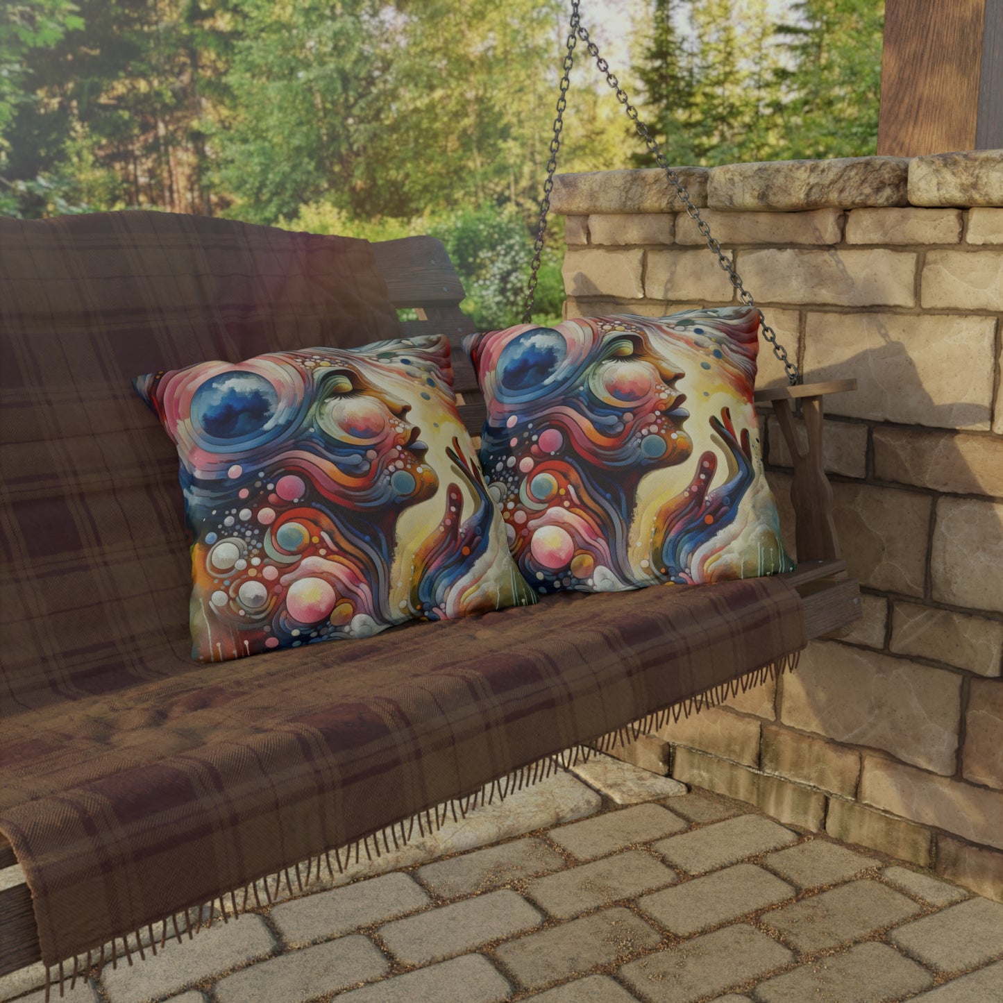 Mindful Melody Harmony Outdoor Pillows
