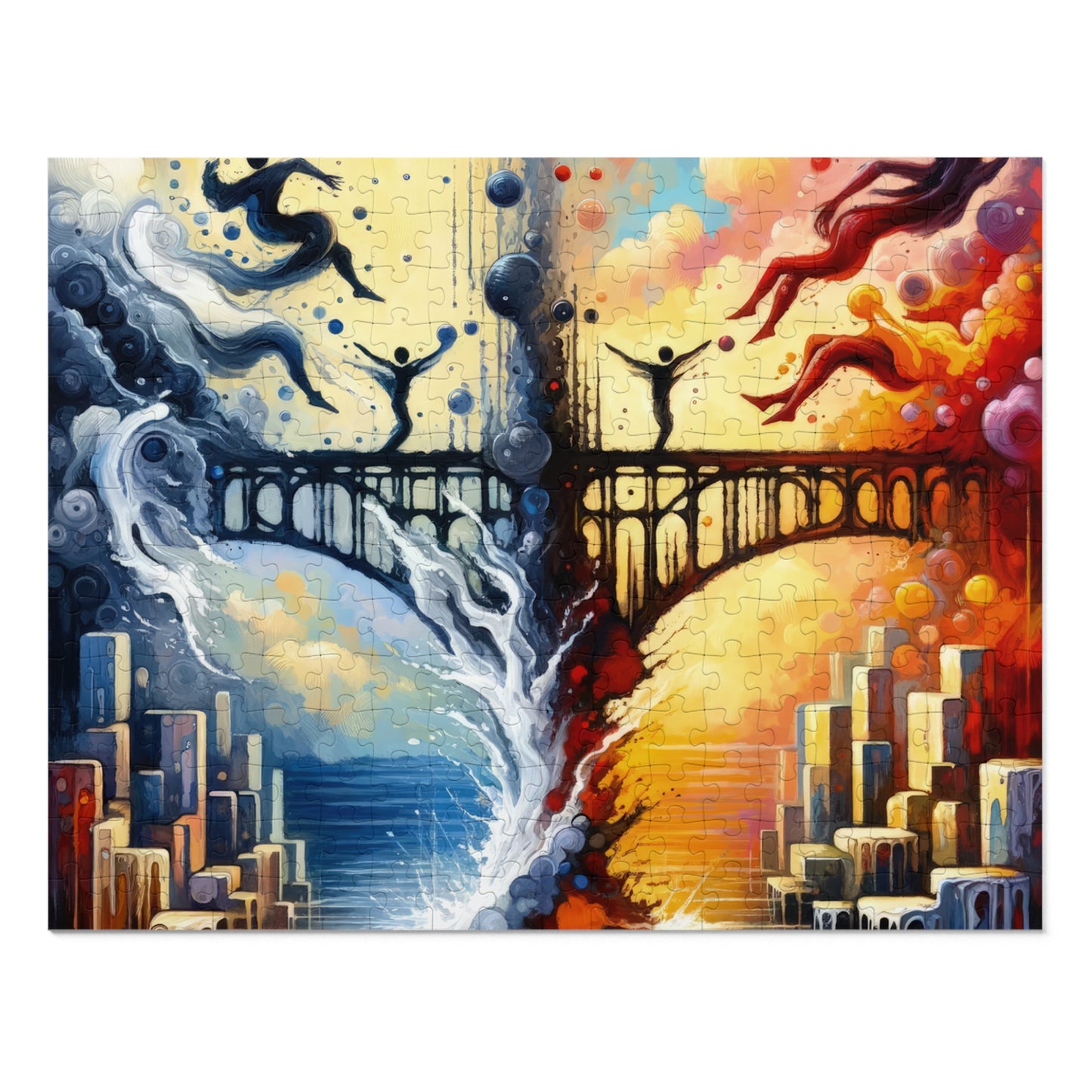 Faithful Diving Bridges Jigsaw Puzzle (30, 110, 252, 500,1000-Piece)