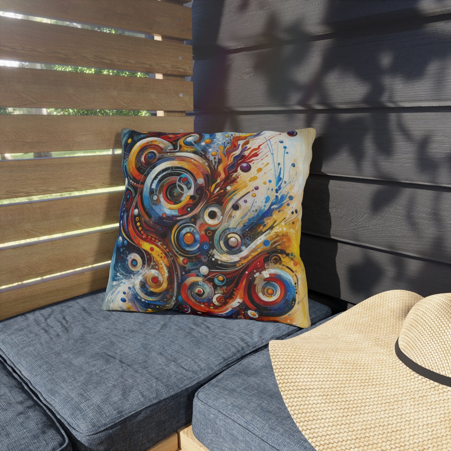 Harmonic Abstract Synergy Outdoor Pillows