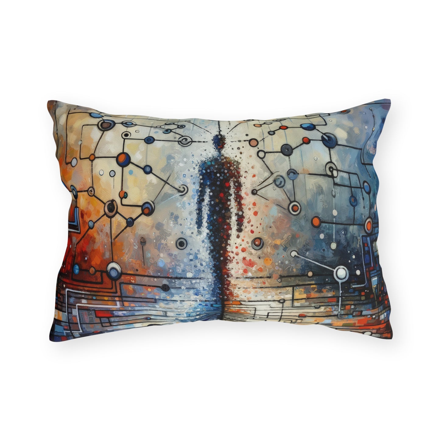Technological Connectivity Bridge Outdoor Pillows