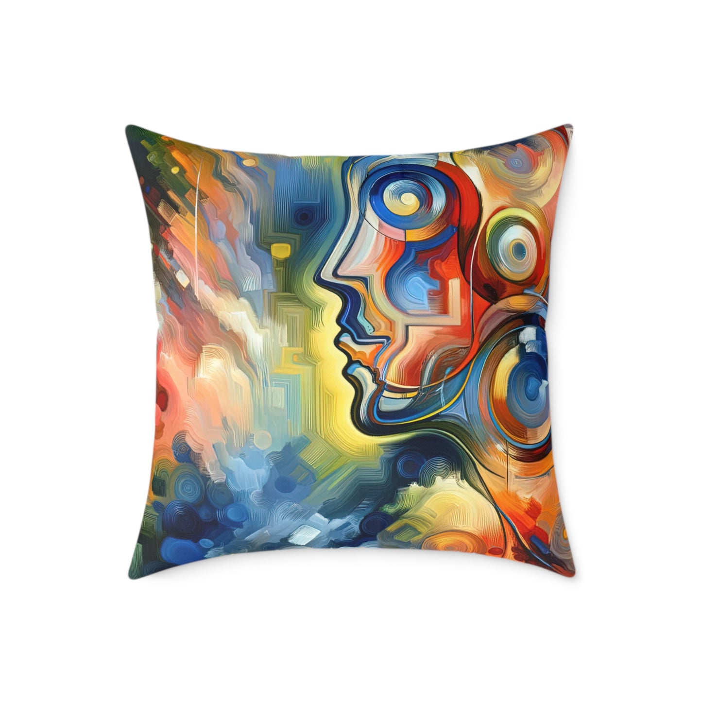 Emotional Perception Abstract Spun Polyester Pillow