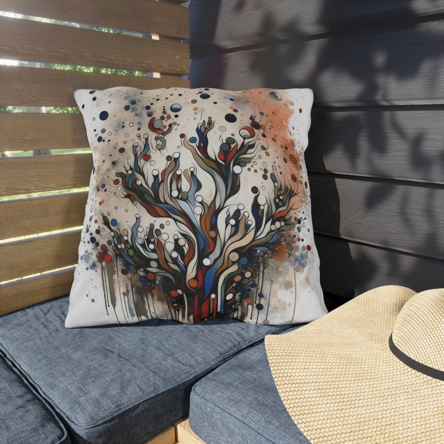 Intentional Unity Splashes Outdoor Pillows