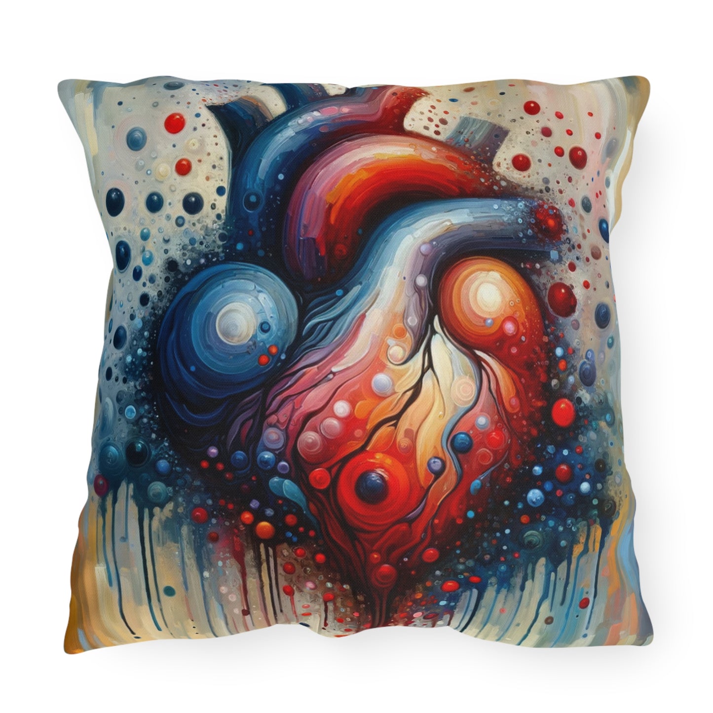 Empathetic Heart Expression Outdoor Pillows