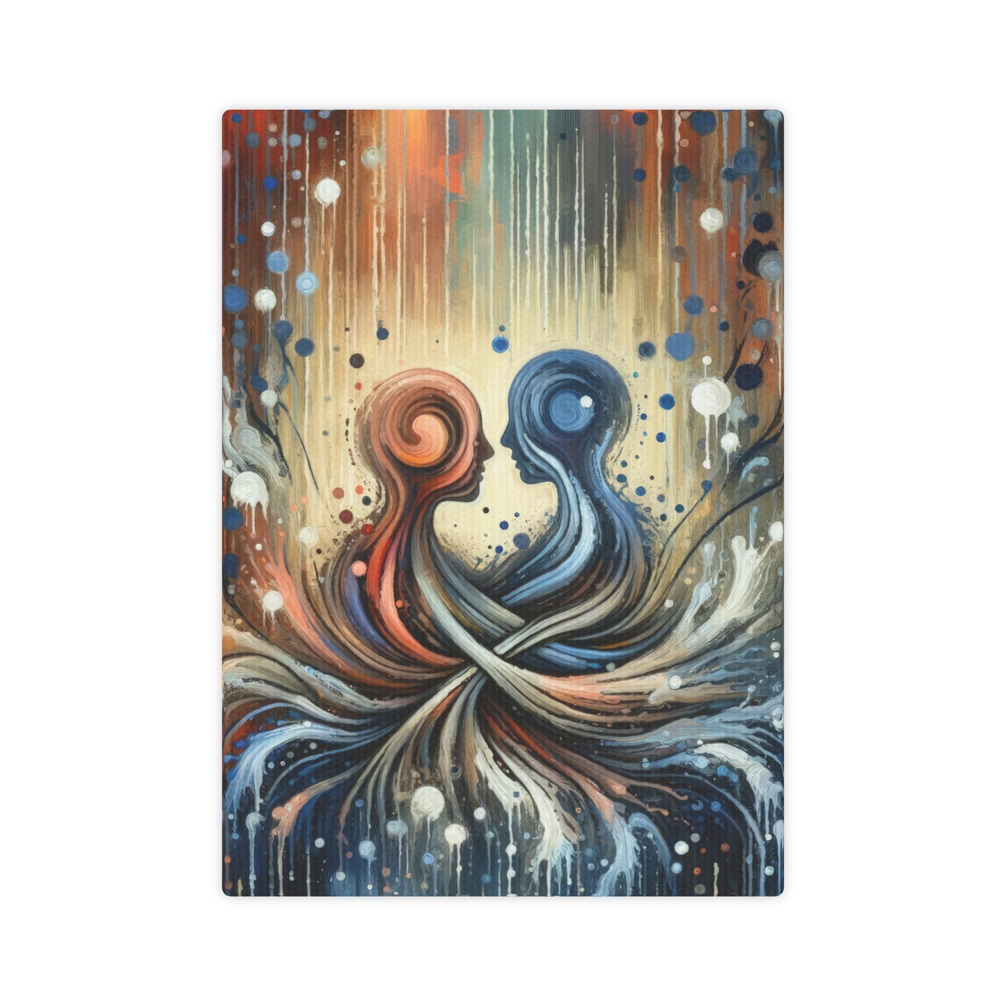 Empathic Connection Tachism Canvas Photo Tile