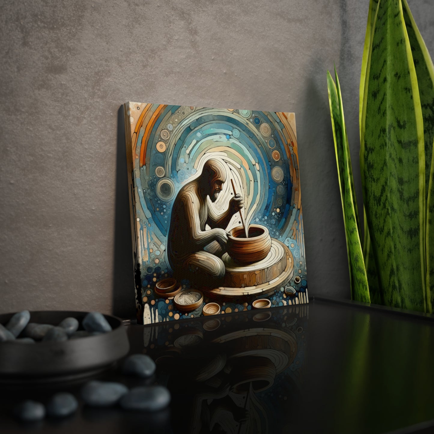 Crafting Semantic Pottery Canvas Photo Tile