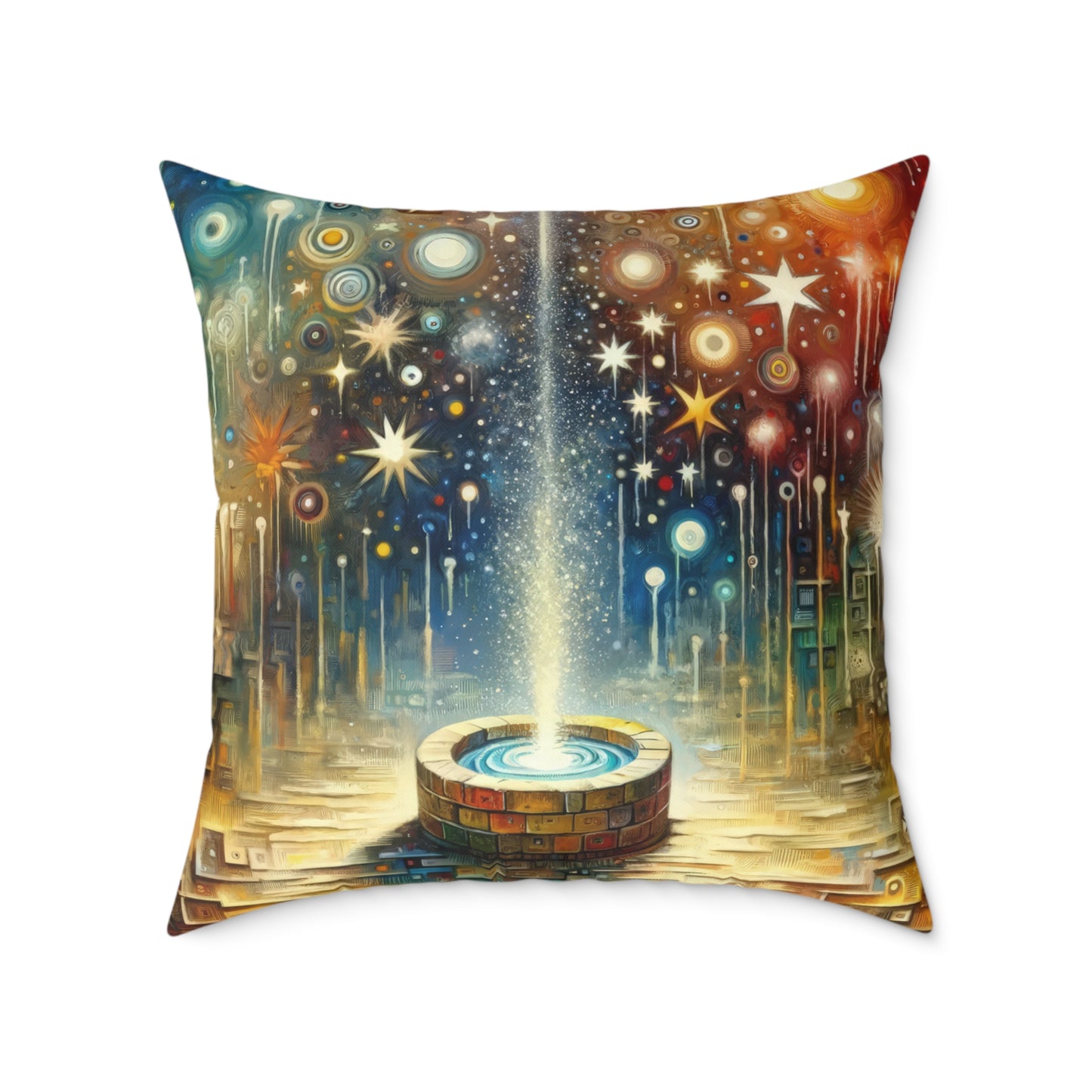 Inspiration Tachism Tribute Spun Polyester Pillow