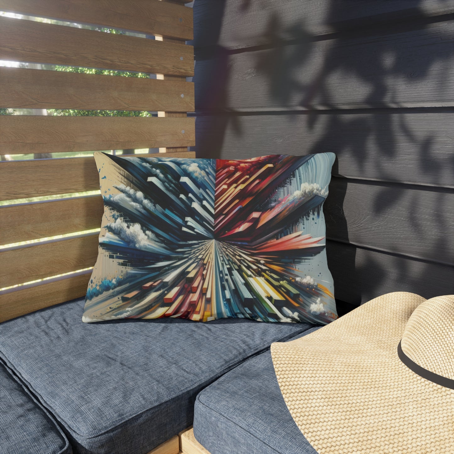Rapid Perspective Shift Outdoor Pillows