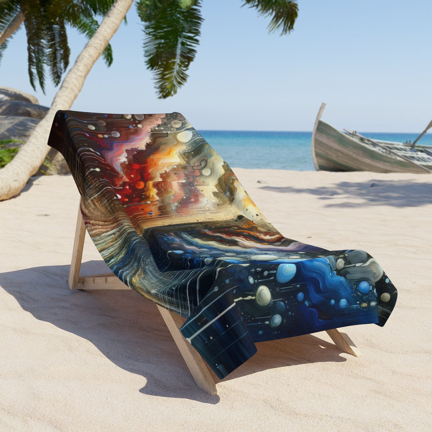 Linguistic Resonance Cascade Beach Towel