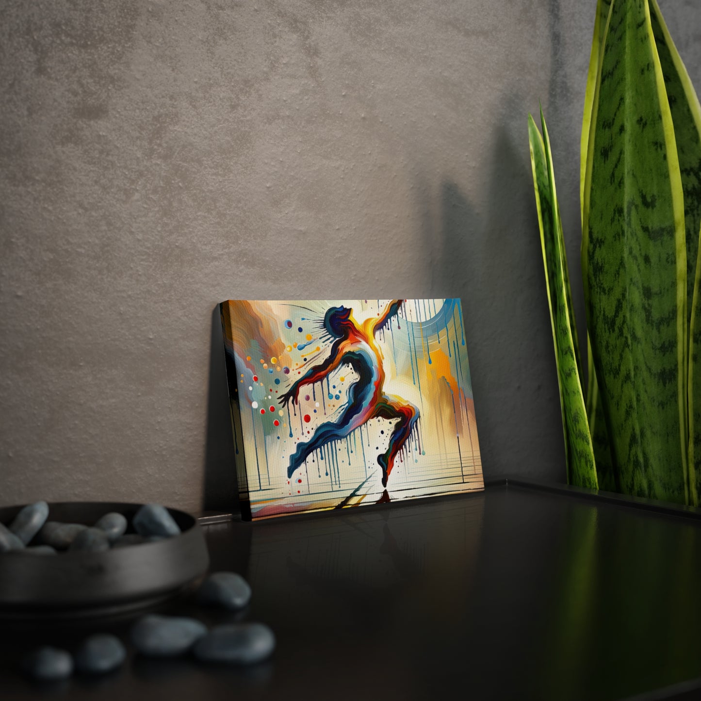 Expressive Dance Reflection Canvas Photo Tile