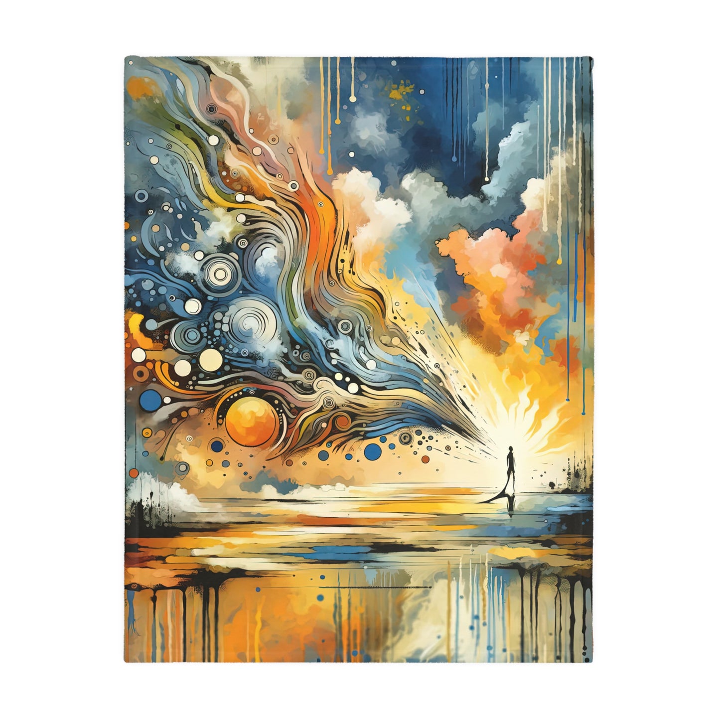 Intentional Awakening Reflection Velveteen Microfiber Blanket (Two-sided print)