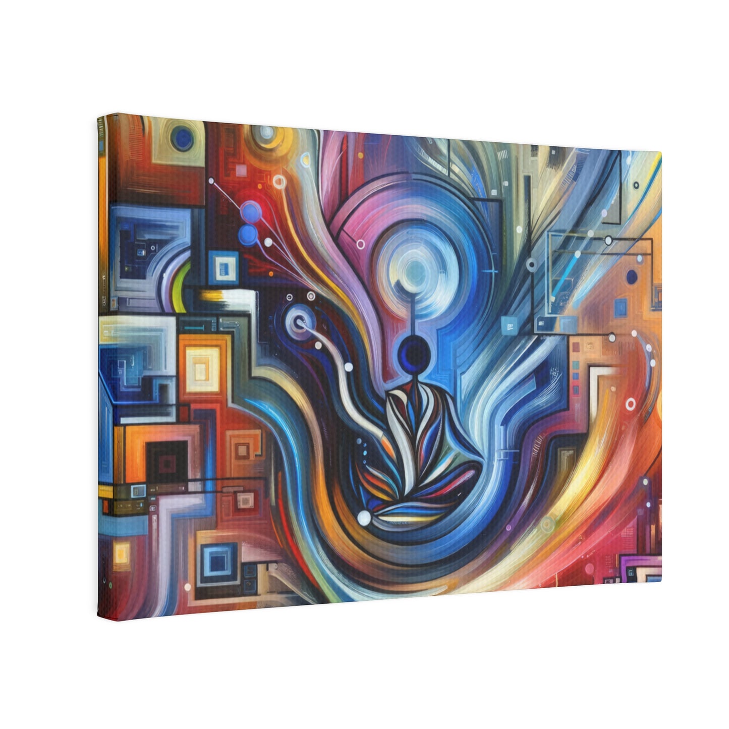 Digital Mindfulness Abstract Canvas Photo Tile