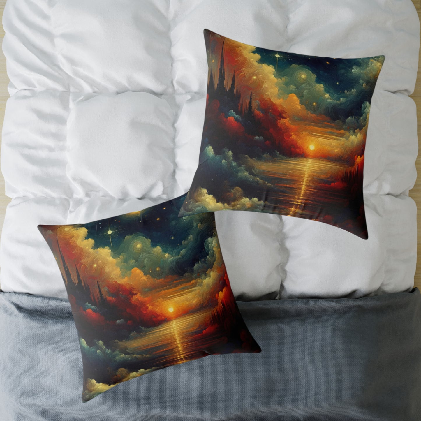 Twilight Velvet Transition Spun Polyester Pillow
