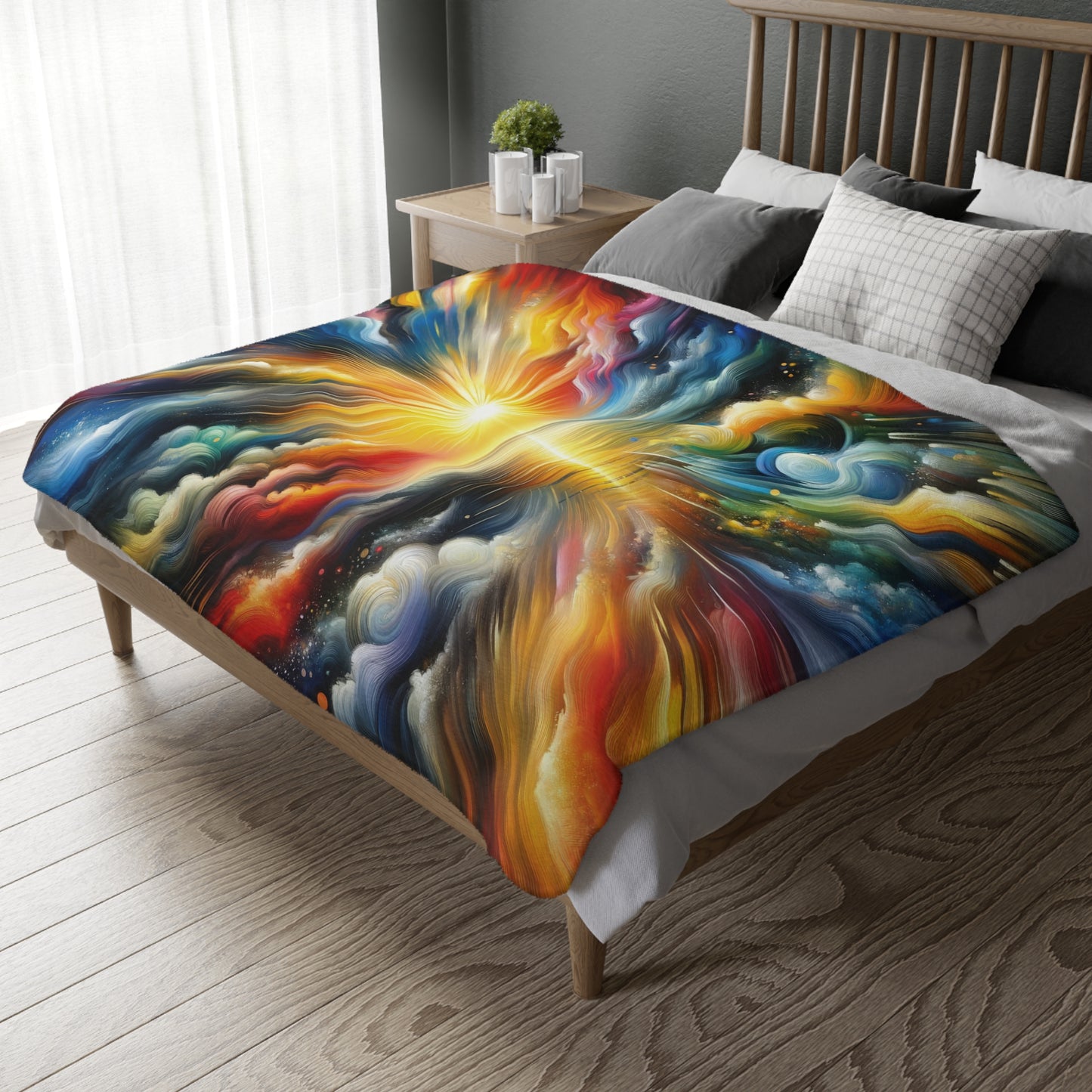 Dawn New Consciousness Velveteen Microfiber Blanket (Two-sided print)