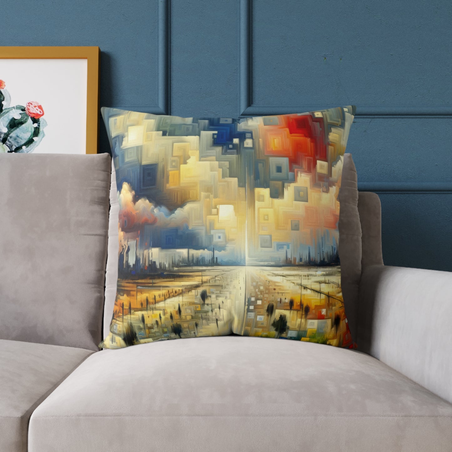 Earnest Gathering Rainwater Spun Polyester Pillow