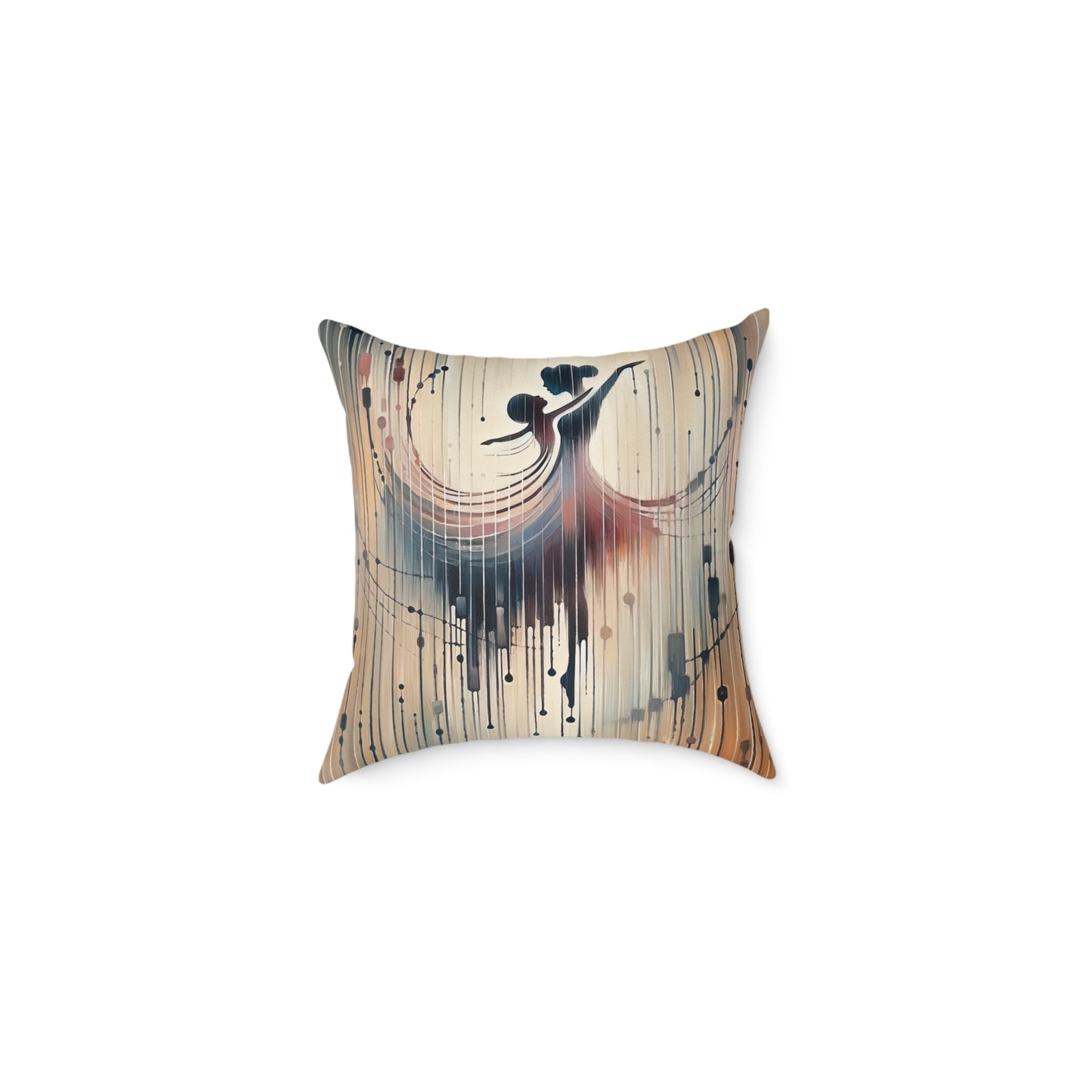 Rhythmic Heart Dance Spun Polyester Pillow