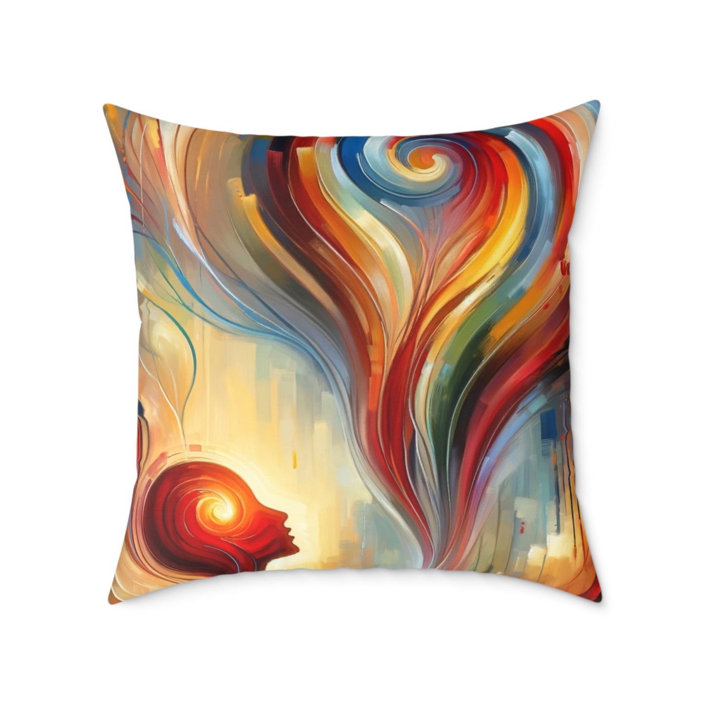 Empathetic Spiral Dialogue Spun Polyester Pillow