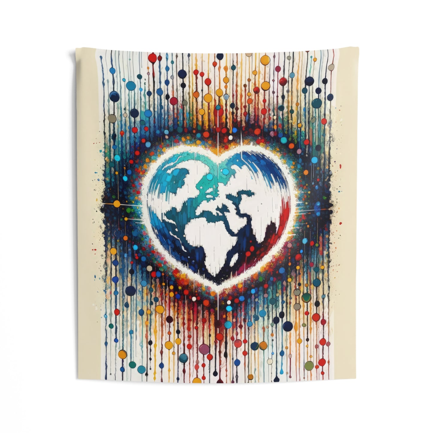 Heartbeats Synchronizing Peace Indoor Wall Tapestries