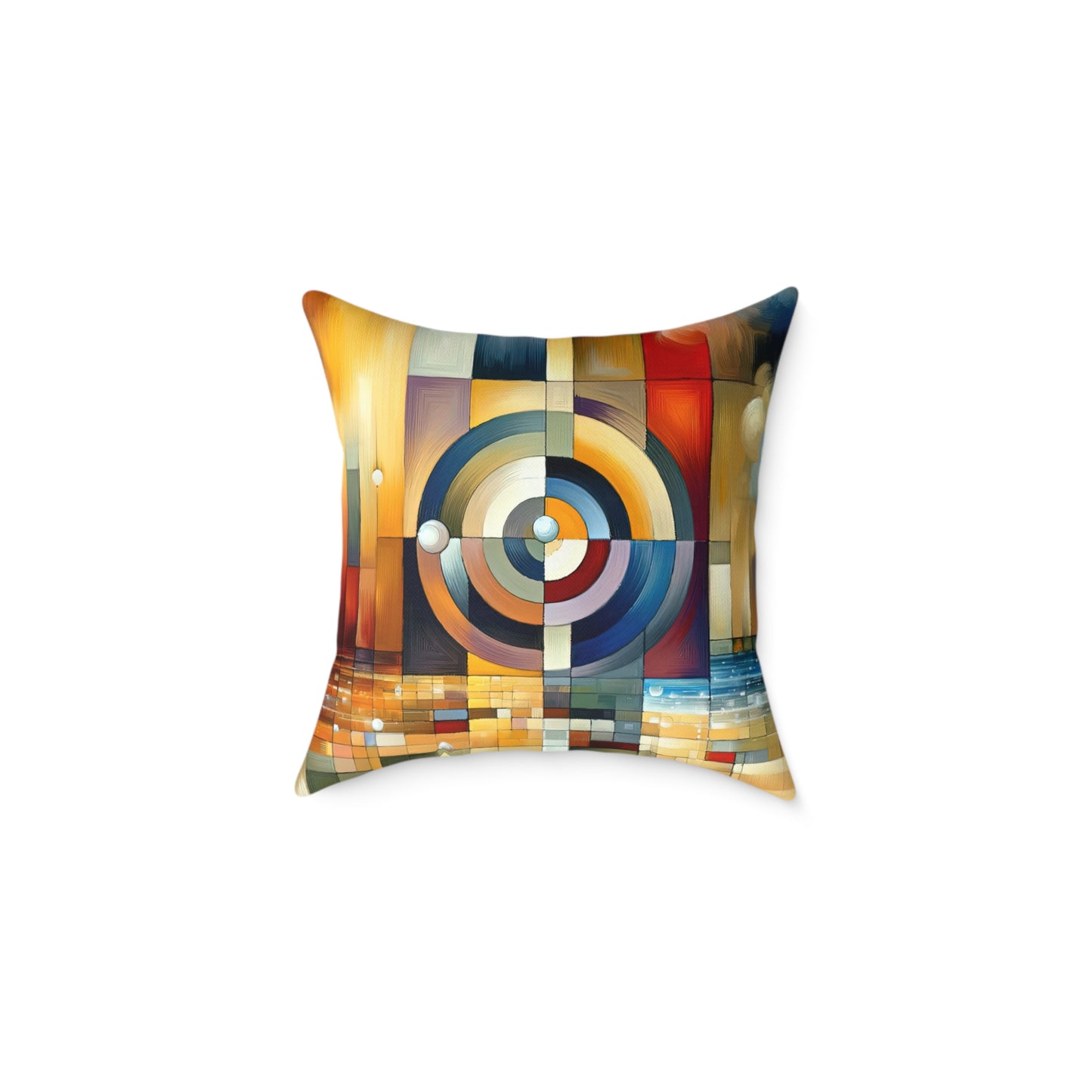 Oneness Through Tachism Spun Polyester Pillow