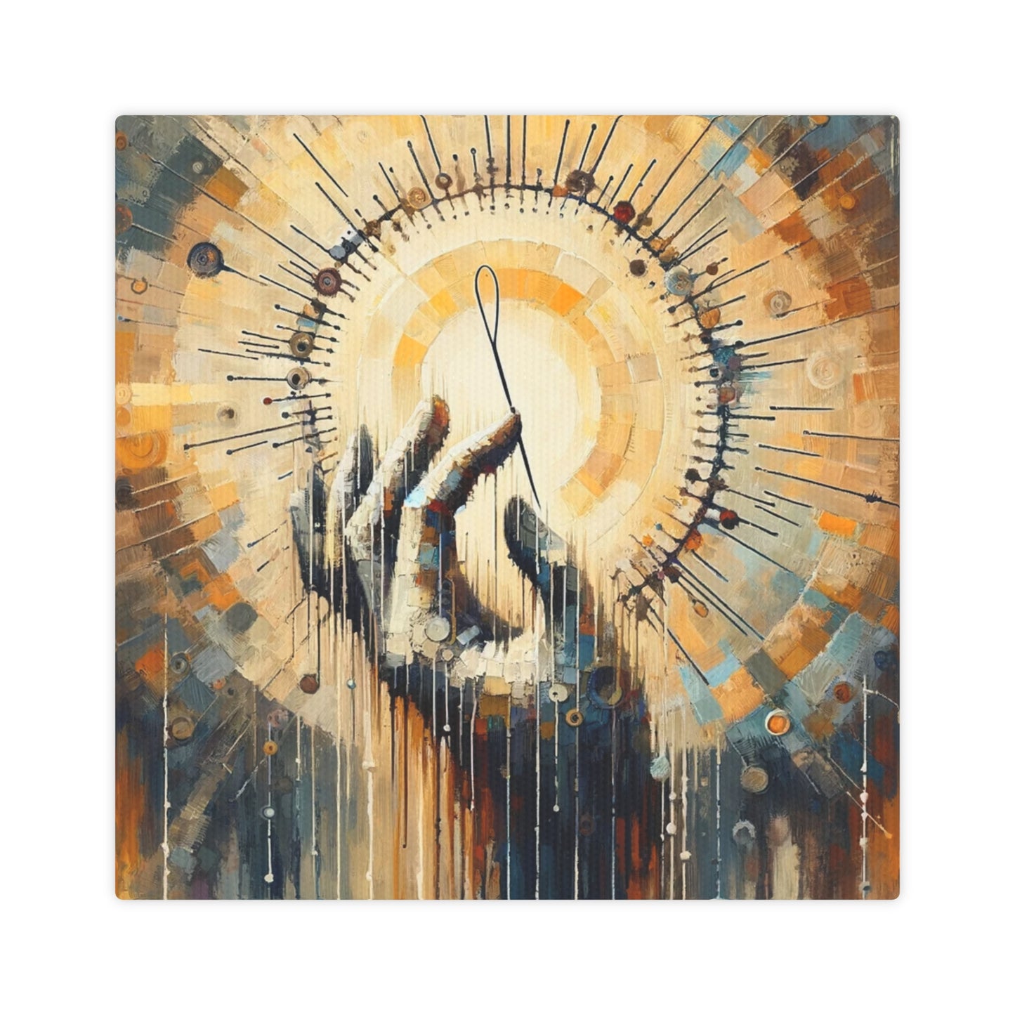Sovereign Reflective Tachism Canvas Photo Tile
