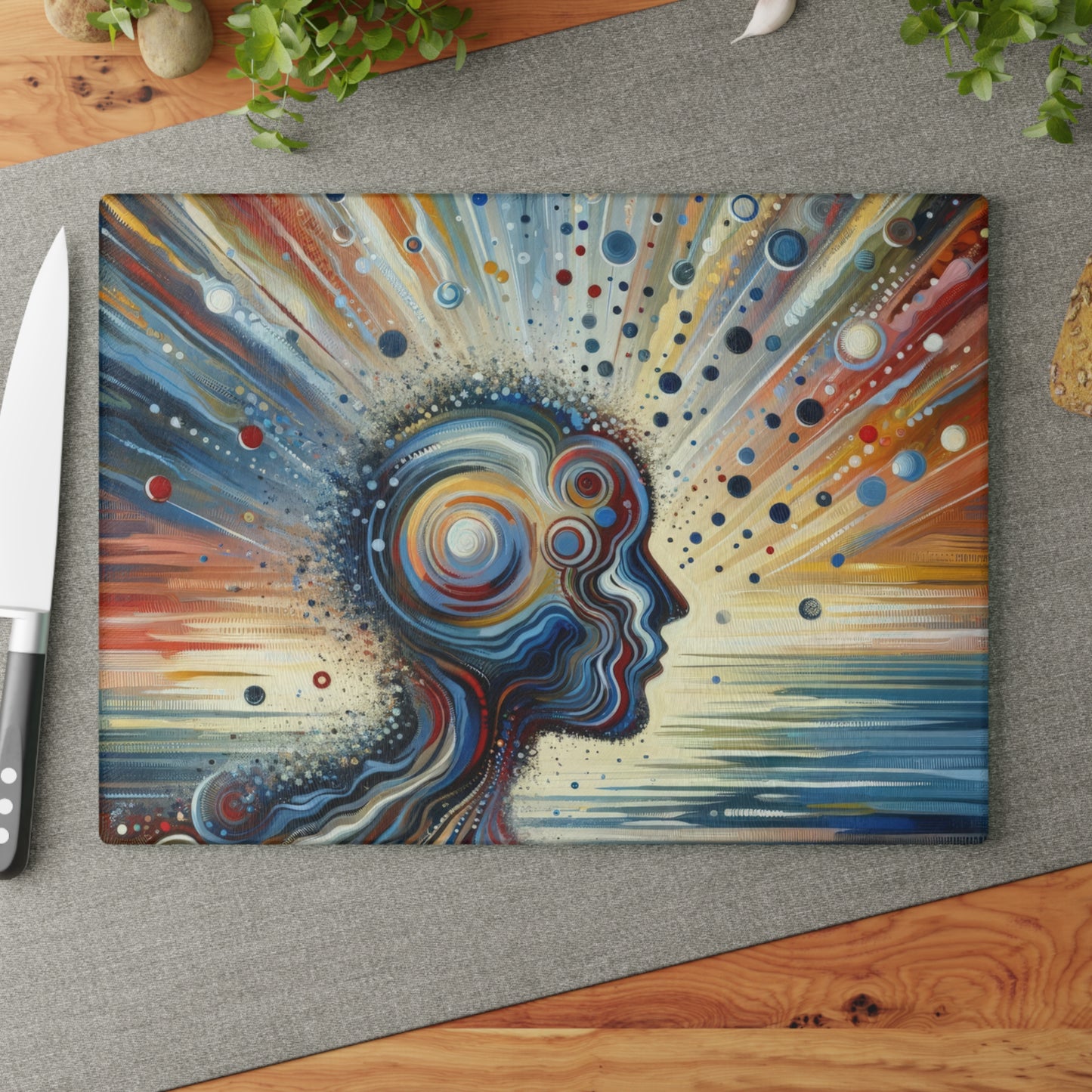 Conscious Ripple Influence Glass Cutting Board