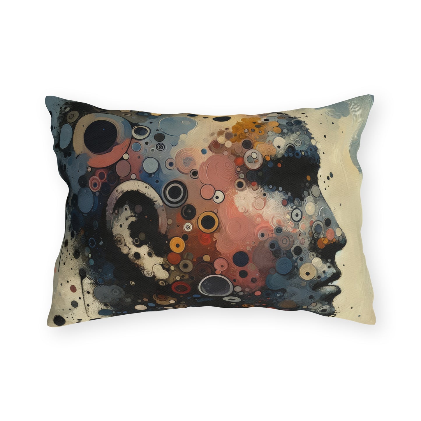 Reflective Tachism Contemplation Outdoor Pillows