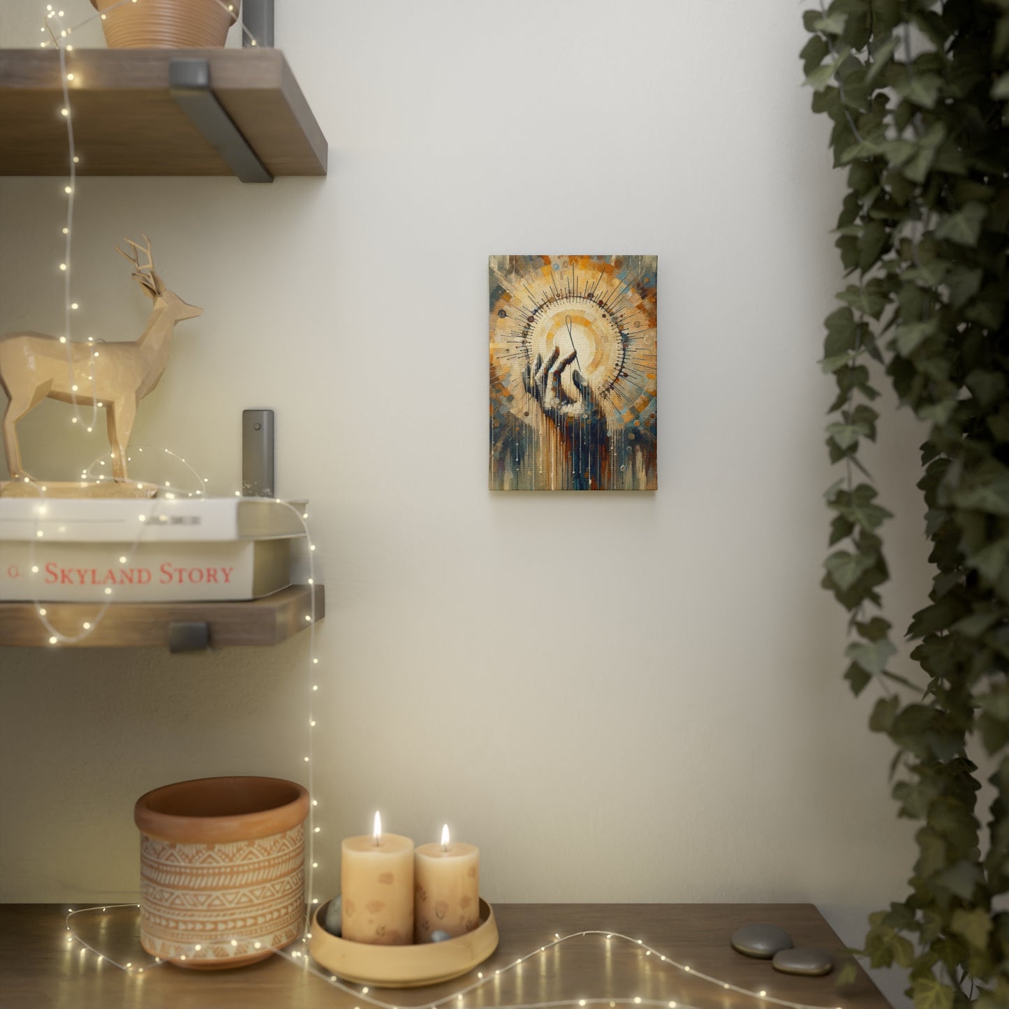 Sovereign Reflective Tachism Canvas Photo Tile